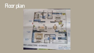 Floor Plan in 3 BHK Apartment at Prestige Beverly Hills, Kokapet – for Rent
