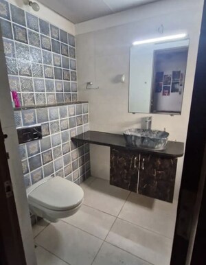 Bathroom in 3 BHK Apartment at Aparna Cyber Life, Nallagandla – for Rent