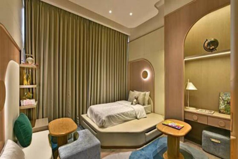 Living Room, rustomjee-crown 3 Bedroom 1340 Sq.Ft. Apartment In Prabhadevi Mumbai 10001184