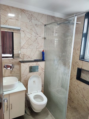 Bathroom in 3 BHK Apartment at Dwarka – for Rent