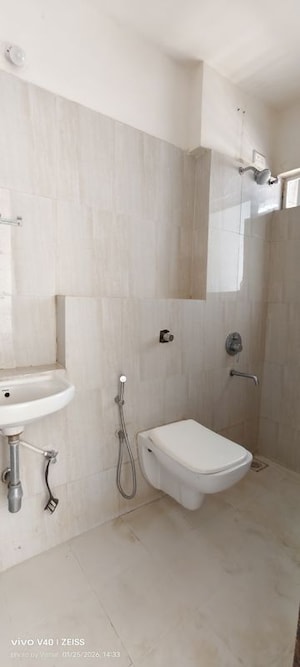 Bathroom in 1 BHK Apartment at Puranik Hometown, Ghodbunder Road – for Rent