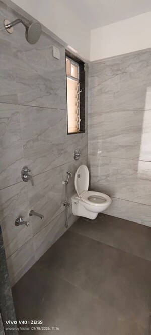 Bathroom in 1 BHK Apartment at Metropolis Bayside, Kasarvadavali – for Rent