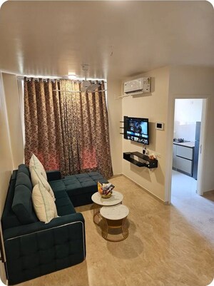 Living Room in 1 BHK Apartment at Hiranandani Estate Solitaire C, Ghodbunder Road – for Rent