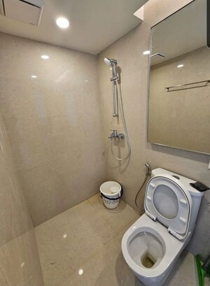 Bathroom in 1 BHK Apartment at Hiranandani Estate Solitaire C, Ghodbunder Road – for Rent