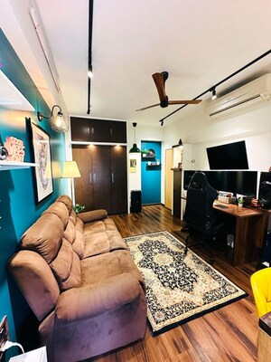 Living Room in 2 BHK Apartment at Mahim Landmark, Mahim – for Rent