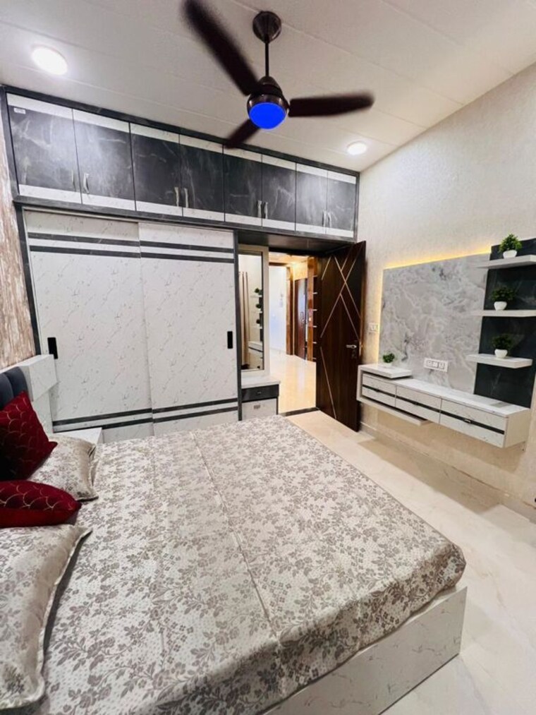 Bedroom, dhakoli 3 Bedroom 1800 Sq.Ft. Apartment In Dhakoli Zirakpur 10002354