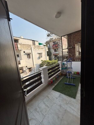 Balcony in 3 BHK Builder Floor at Freedom Fighters Enclave – for Rent