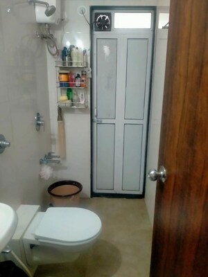 Bathroom in 2 BHK Apartment at Kishor Nagar CHS, Kopri – for Rent