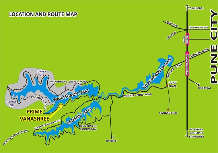 Map Location, varasgaon  100000 Sq.Ft. Plot In Varasgaon Pune 10002859