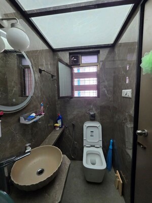 Bathroom in 2 BHK Apartment at Dheeraj Pooja, Malad West – for Rent