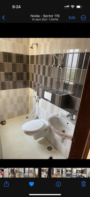 Bathroom in 3 BHK Apartment at Gaur Sportswood, Sector 79 – for Rent