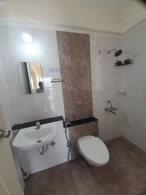 Bathroom in 2 BHK Apartment at Shroff Signature Heights, Wakad – for Rent