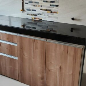 Kitchen in 2 BHK Apartment at Bhoomi Samarth C Wing, Sonawala Industry Estate – for Rent