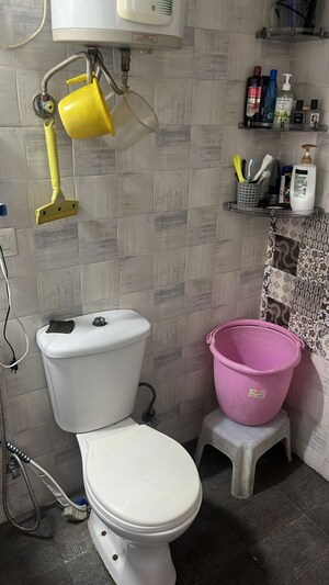 Bathroom in 3 BHK Apartment at Geotech Pristine Avenue, Sector 16c Greater Noida – for Rent