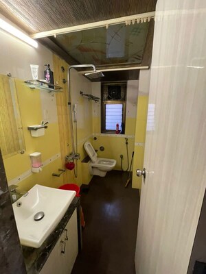 Attached Bathroom in 2 BHK Apartment at Sheth Vasant Galaxy, Goregaon West – for Rent