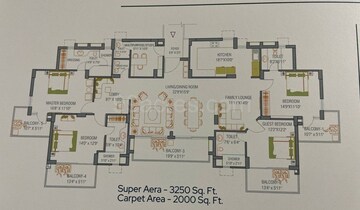 Floor Plan in 5 BHK Apartment at RPS Auria, Sector 88 – for Sale