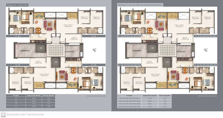 Floor Plan, kumar-princetown 2 Bedroom 910 Sq.Ft. Apartment In Undri Pune 10003917