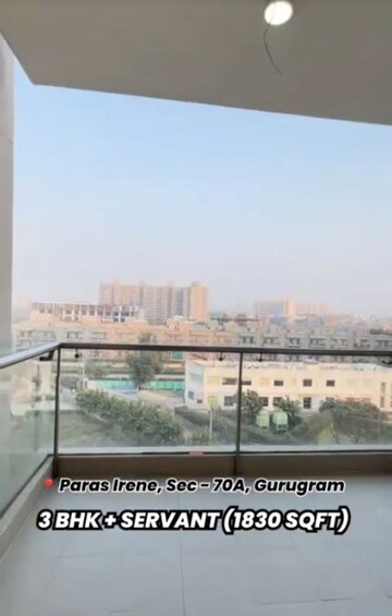 Balcony in 3 BHK Apartment at Paras Irene, Sector 70a – for Rent