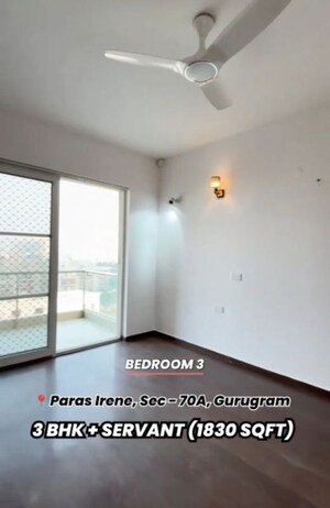 Bedroom in 3 BHK Apartment at Paras Irene, Sector 70a – for Rent