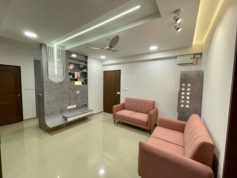 Living Room, skyi-manas-lake 2 Bedroom 900 Sq.Ft. Builder Floor In Bhukum Pune 10004029