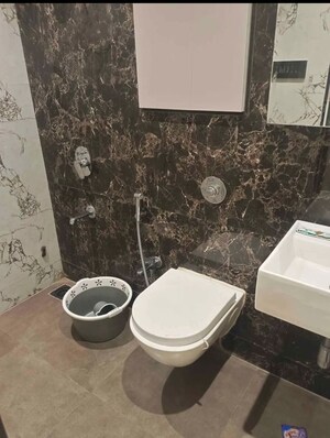 Bathroom in 2 BHK Apartment at Lodha Amara, Kolshet Road – for Rent