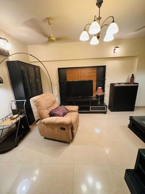 Living Room in 2 BHK Apartment at Whispering Heights, Malad West – for Rent