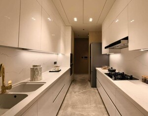 Kitchen in 2 BHK Apartment at L&T Crescent Bay T2, Parel – for Sale