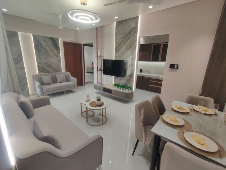 Living Room, kamdhenu-the-premia 2 Bedroom 755 Sq.Ft. Apartment In Hadapsar Pune 9909723