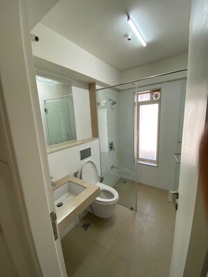 Attached Bathroom in 1 BHK Apartment at Godrej The Trees, Vikhroli East – for Rent