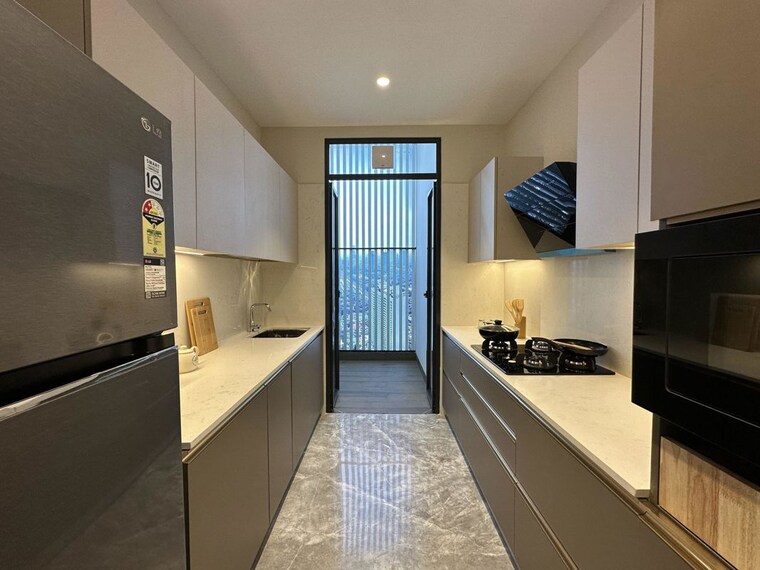 Kitchen, promesa-fremont 3 Bedroom 1080 Sq.Ft. Apartment In Parel Mumbai 10006736