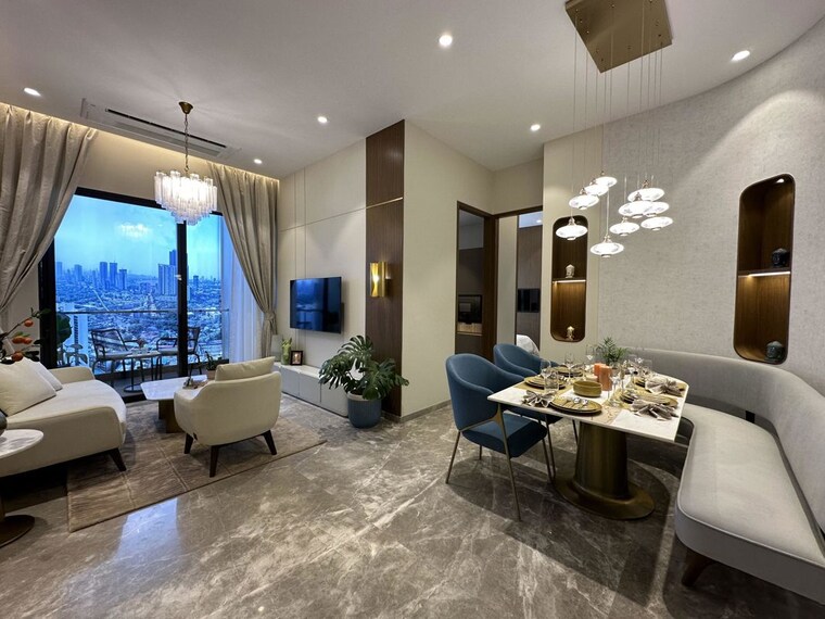 Living Room, promesa-fremont 3 Bedroom 1080 Sq.Ft. Apartment In Parel Mumbai 10006736