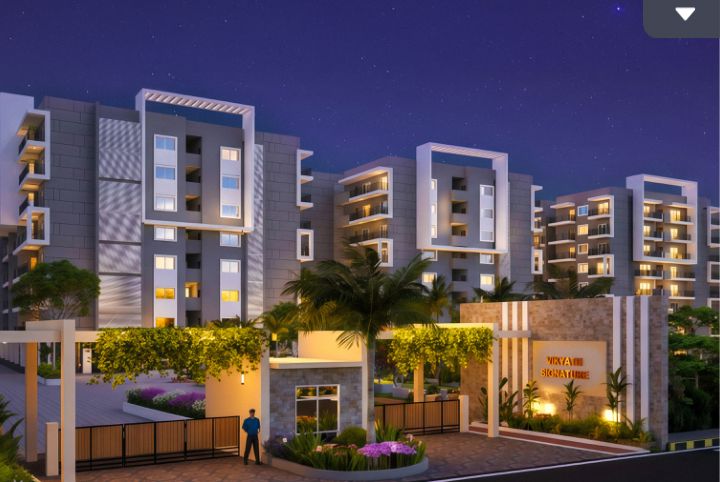 3 BHK + Pooja Room Apartment For Sale in Vikyath Signature