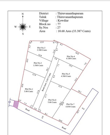  Plot – Map Location View at Pattom - for Sale