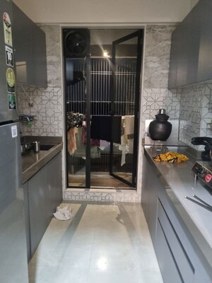 Kitchen in 1 BHK Apartment at Parsik Nagar – for Sale