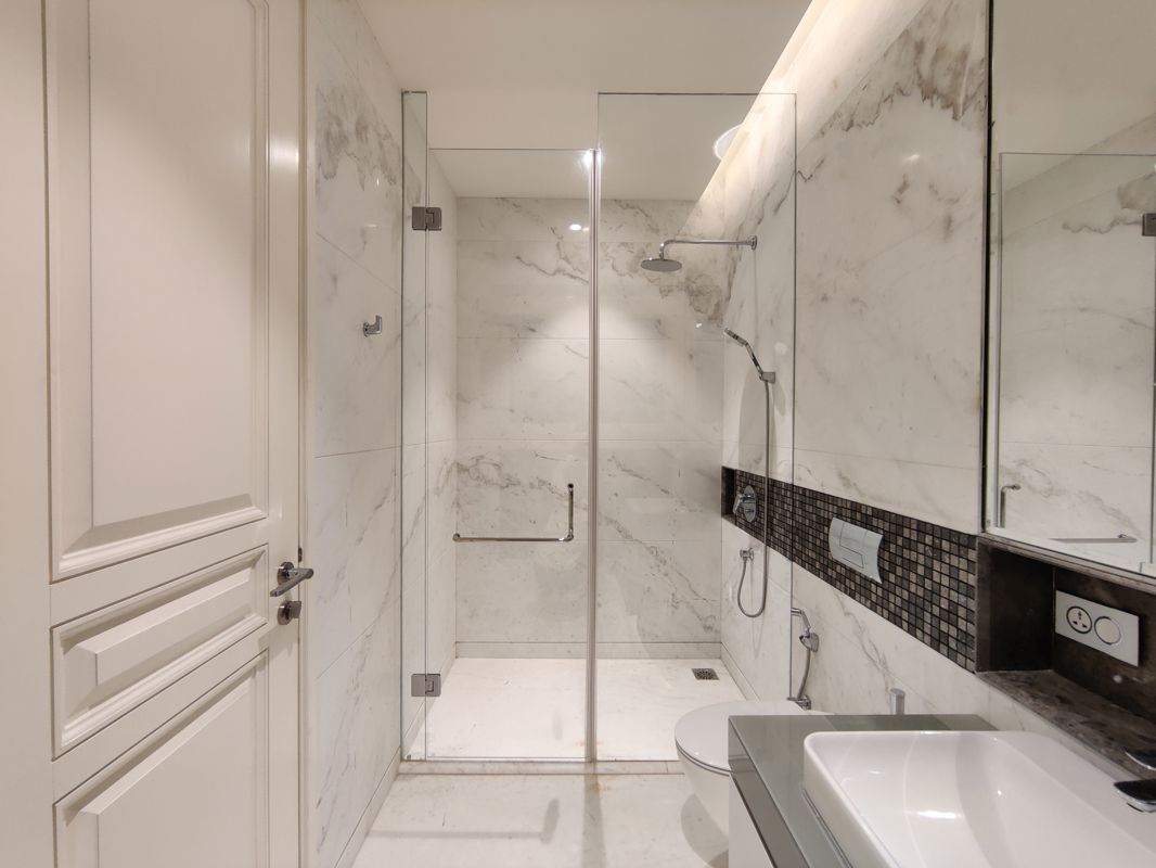 Bathroom in 3 BHK Apartment at Bhartiya City Leela Residences, Thanisandra Main Road – for Rent