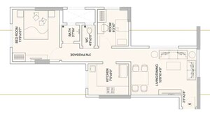 Floor Plan in 2 BHK Apartment at Sunteck Gilbird, Andheri West – for Sale