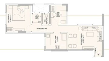 Floor Plan in 2 BHK Apartment at Sunteck Gilbird, Andheri West – for Sale