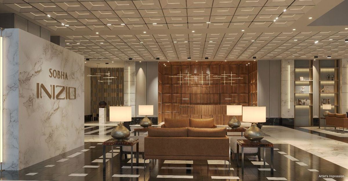 3 BHK + Servant Room 1233 Sq.Ft. Apartment in Sobha Inizio