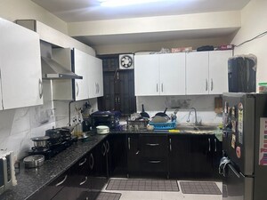 Kitchen in 3 BHK Apartment at Palm Residency Chhatarpur, Chattarpur – for Rent