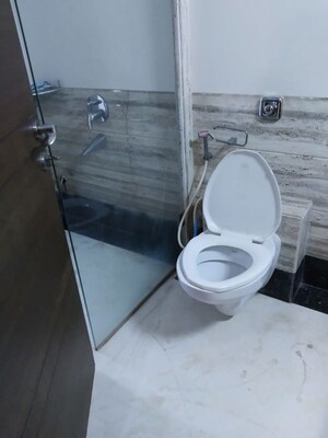 Bathroom in 3 BHK Apartment at Palazzo Heights, Khar West – for Rent