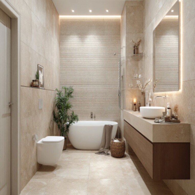 Bathroom, kohat enclave 6+ Bedroom 1340 Sq.Ft. Independent House In Kohat Enclave Delhi 10008924