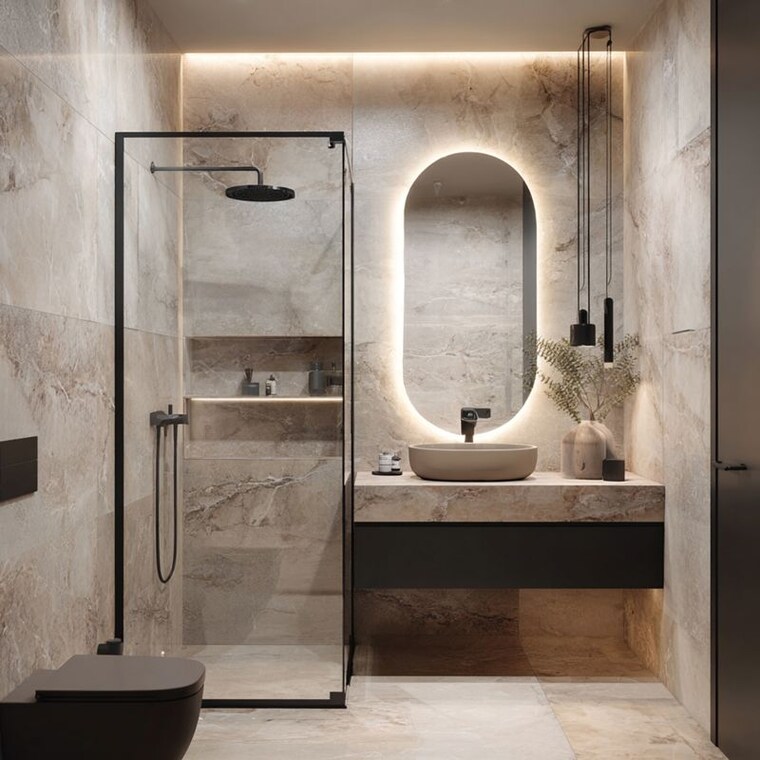 Bathroom, kohat enclave 6+ Bedroom 1340 Sq.Ft. Independent House In Kohat Enclave Delhi 10008935