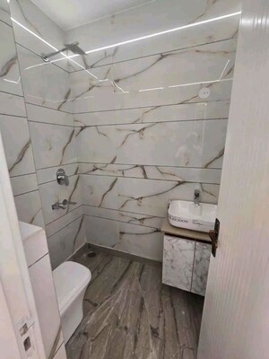 Bathroom in 3 BHK Apartment at Chattarpur – for Rent
