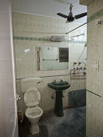 Bathroom in 3 BHK Builder Floor at Gulmohar Park – for Rent