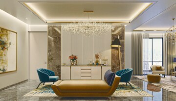 Living Room in 4 BHK Apartment at Navayuga Godavari, Begumpet – for Sale