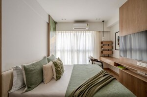 Bedroom in 4 BHK Apartment at Hubtown 25 South, Prabhadevi – for Rent