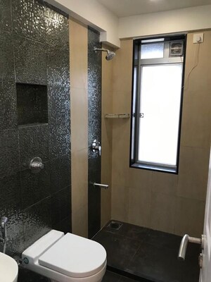 Bathroom in 2 BHK Apartment at Amal Aspen Park, Goregaon East – for Rent