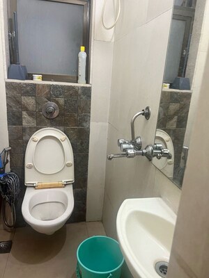 Bathroom in 1 BHK Apartment at Omkar Raga, Chembur – for Rent