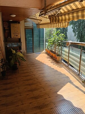 Balcony in 3 BHK Apartment at Gajra Balaji Tower, Santacruz West – for Rent