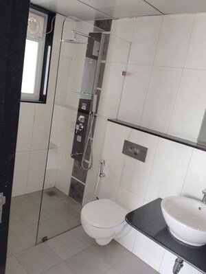 Bathroom in 3 BHK Apartment at Kolte Patil 24K Sereno, Baner – for Rent